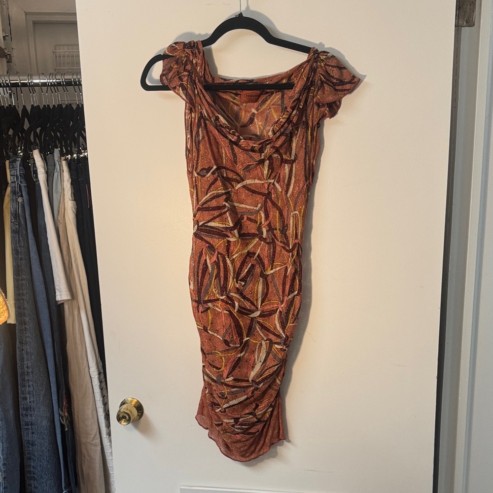 Missoni • Rust Sparkly Patterned Dress • 38
